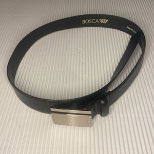 Men’s black belt With silver tone buckle Size 36 Bosca
